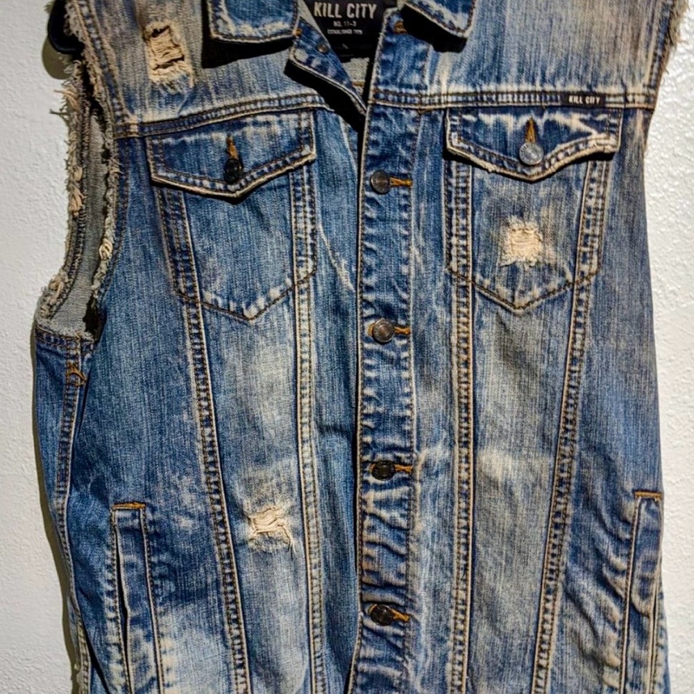 Shipibo Denim Vest - Picture 2 of 3